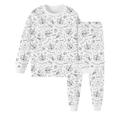 Doe-het-zelf tekenfilm kleurige pyjama voor kinderen