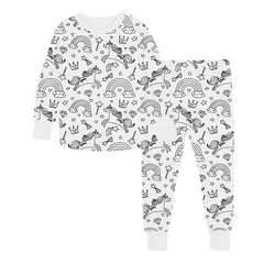 Doe-het-zelf tekenfilm kleurige pyjama voor kinderen