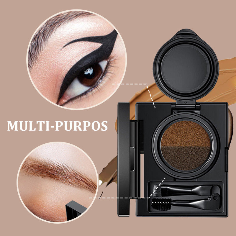 EyeStamp 1+1 GRATIS - Dubbelkleurige Eyeliner En Wenkbrauw Crème Stempel Set