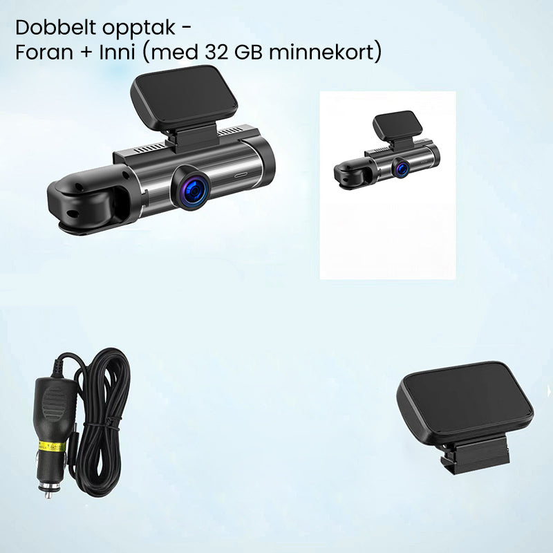 🚗 Dashcam 1080p Dual Lens – 170° Breedhoek + 50% Korting!