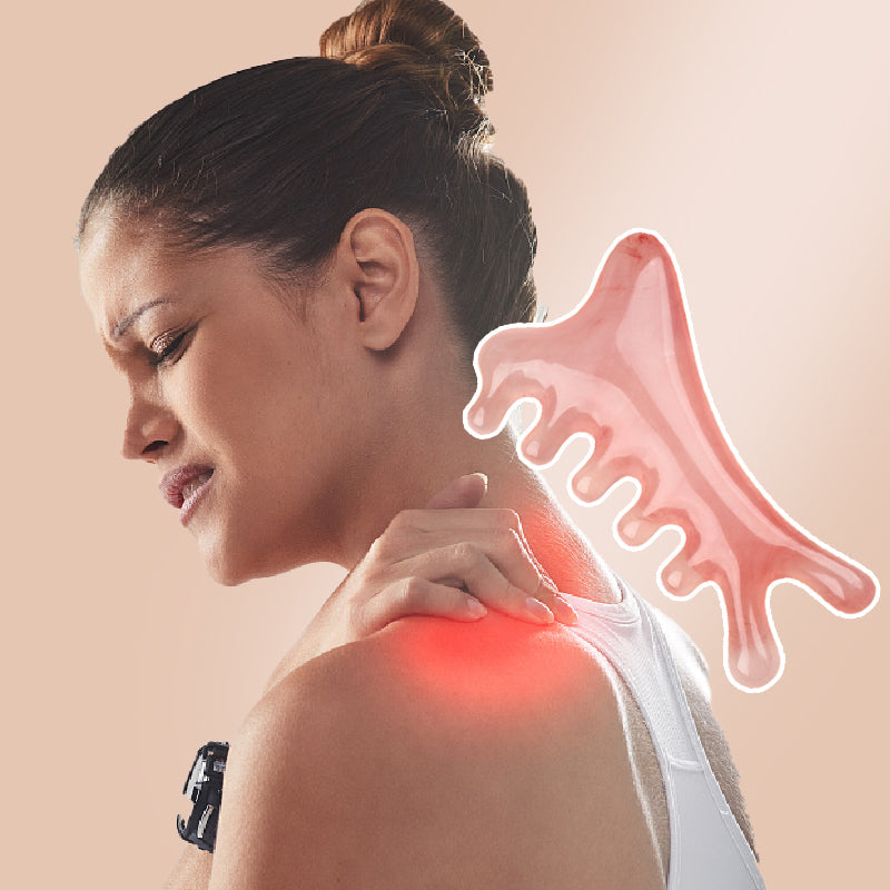 Multifunctionele hoofdhuid massagekam en Gua Sha hulpmiddel