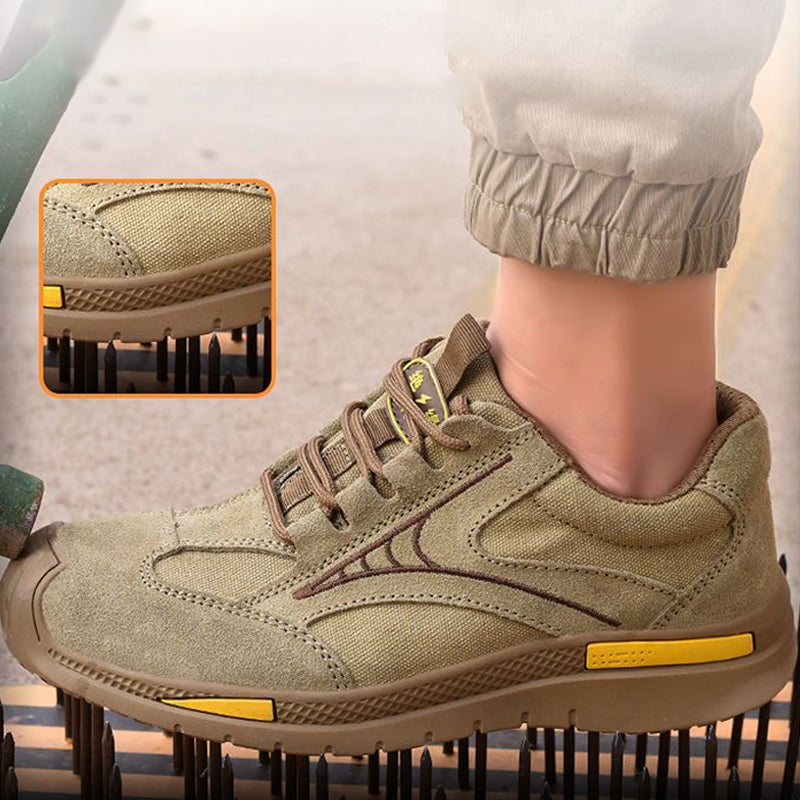 Mannen Lichtgewicht Ademend Stalen Teen Wandelschoenen