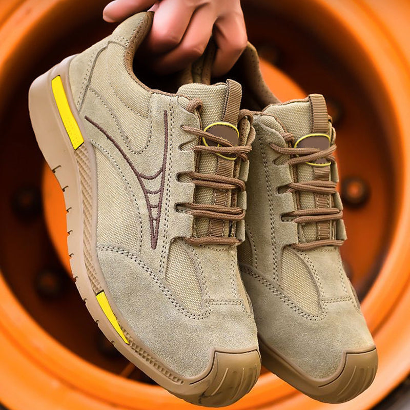 Mannen Lichtgewicht Ademend Stalen Teen Wandelschoenen