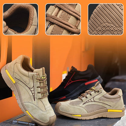 Mannen Lichtgewicht Ademend Stalen Teen Wandelschoenen