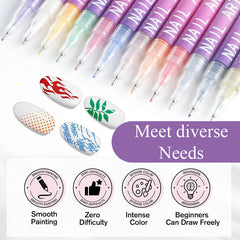 🎁Hot verkoop 50% korting op🌈12 kleuren nail art pennen set💅