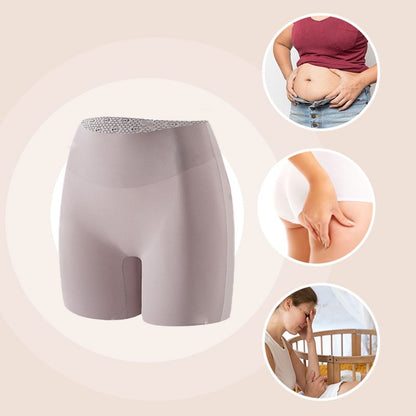 Vrouwen Hoog taille Ice Silk Ondergoed met Tummy-control Hip-lifting