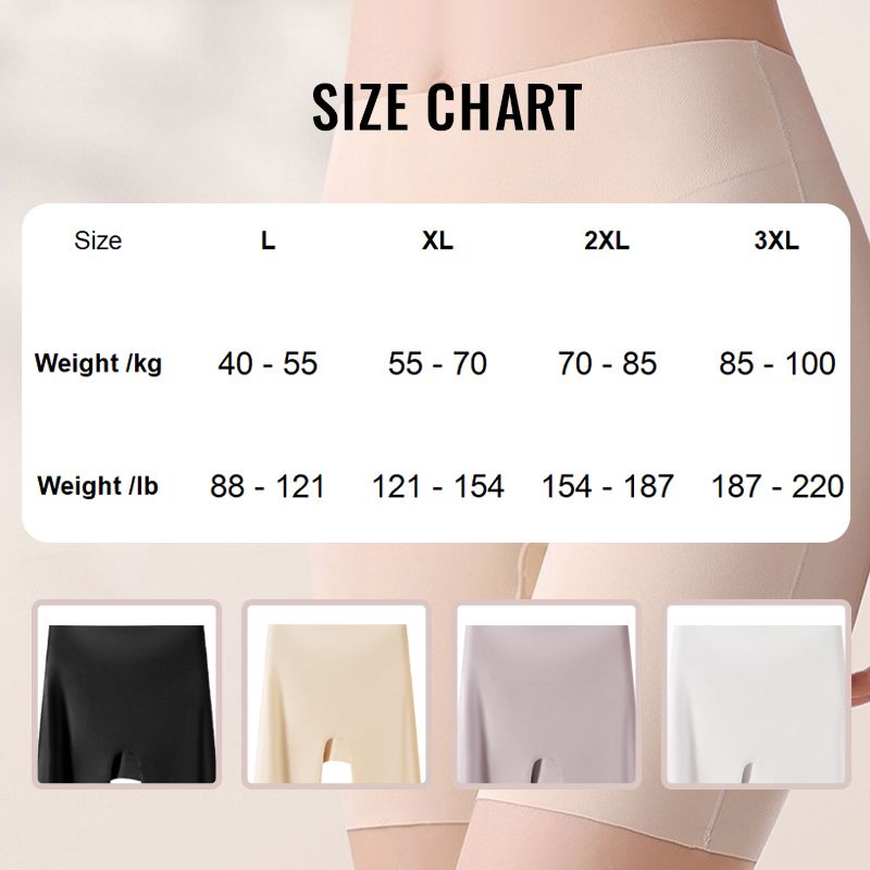 Vrouwen Hoog taille Ice Silk Ondergoed met Tummy-control Hip-lifting