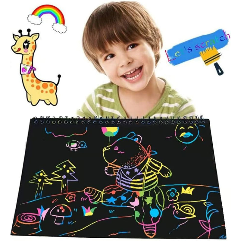 Creatief regenboog-krasboekje