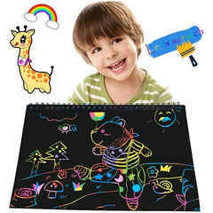 Creatief regenboog-krasboekje