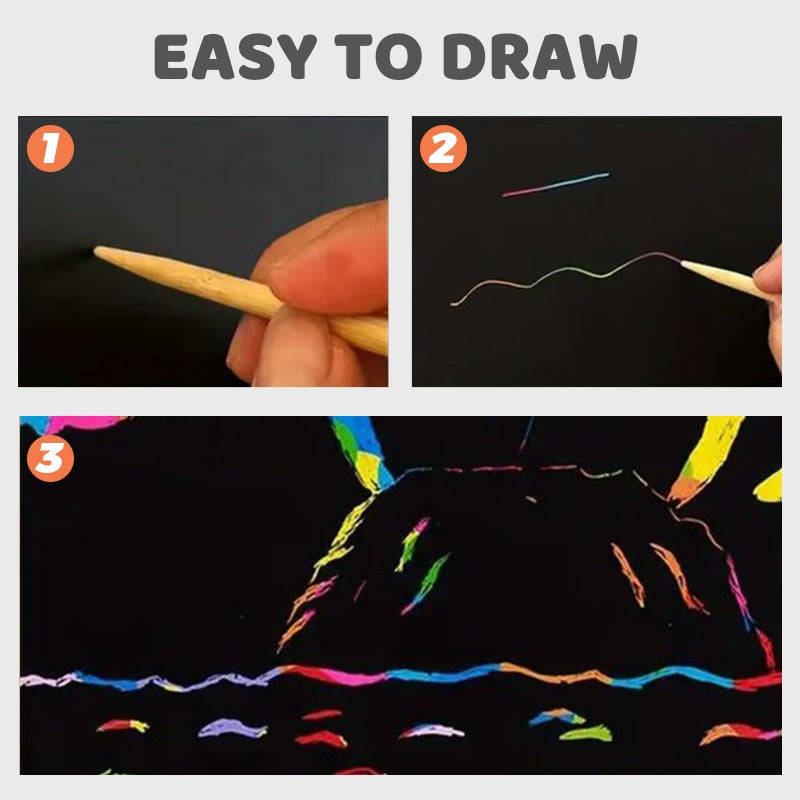 Creatief regenboog-krasboekje