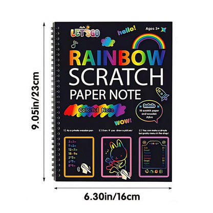 Creatief regenboog-krasboekje