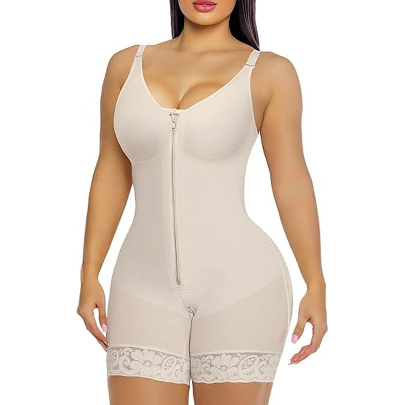 Buikcontrolerende Billenlifter Shaper Met Rits Kruis Fajas Colombianas