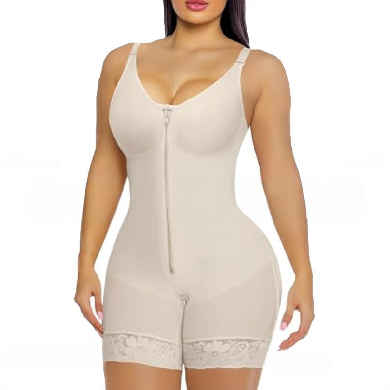 Buikcontrolerende Billenlifter Shaper Met Rits Kruis Fajas Colombianas