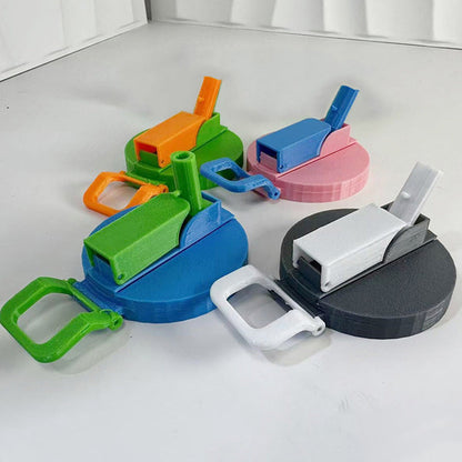 Kindvriendelijke Siliconen Deksel & houders met Rietje voor Frisdrankblikjes