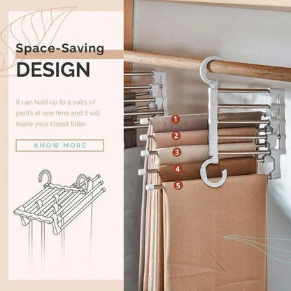 Multifunctioneel broekenrek-Uw garderobe opruimen(🔥KOOP 5 KRIJG 3 GRATIS🔥 )