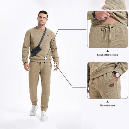 🔥55% korting🔥Heren Gebreide Jacquard 2-Delige Set - Sweatshirt & Joggingbroek