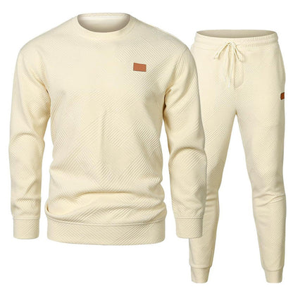 🔥55% korting🔥Heren Gebreide Jacquard 2-Delige Set - Sweatshirt & Joggingbroek