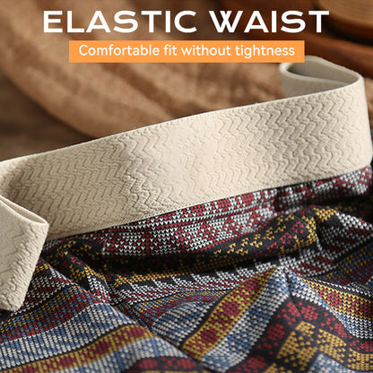 Ademende boxershorts voor heren met geometrisch patroon(Koop 1 en krijg er 2 gratis)
