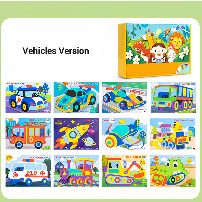 🔥Uitverkoop 50% Korting🔥Doe-het-zelf 3D EVA Knutselstickers voor Kinderen