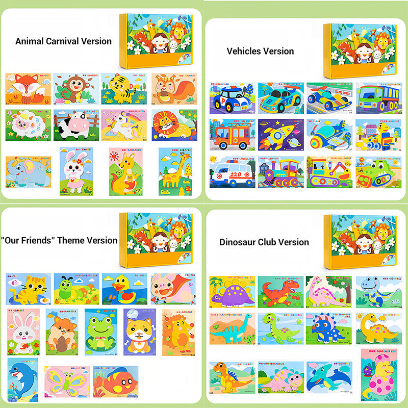 🔥Uitverkoop 50% Korting🔥Doe-het-zelf 3D EVA Knutselstickers voor Kinderen