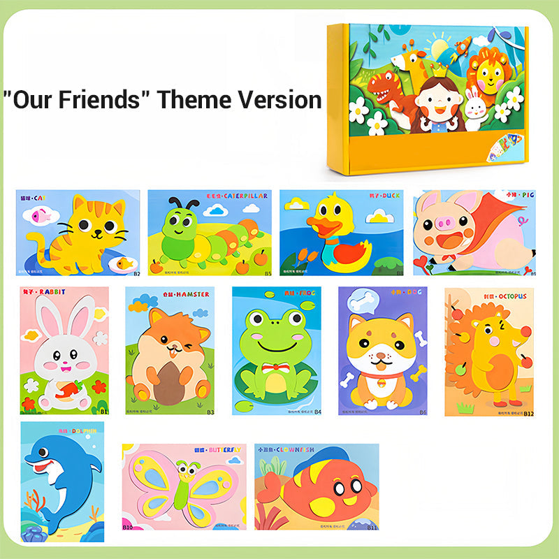 🔥Uitverkoop 50% Korting🔥Doe-het-zelf 3D EVA Knutselstickers voor Kinderen
