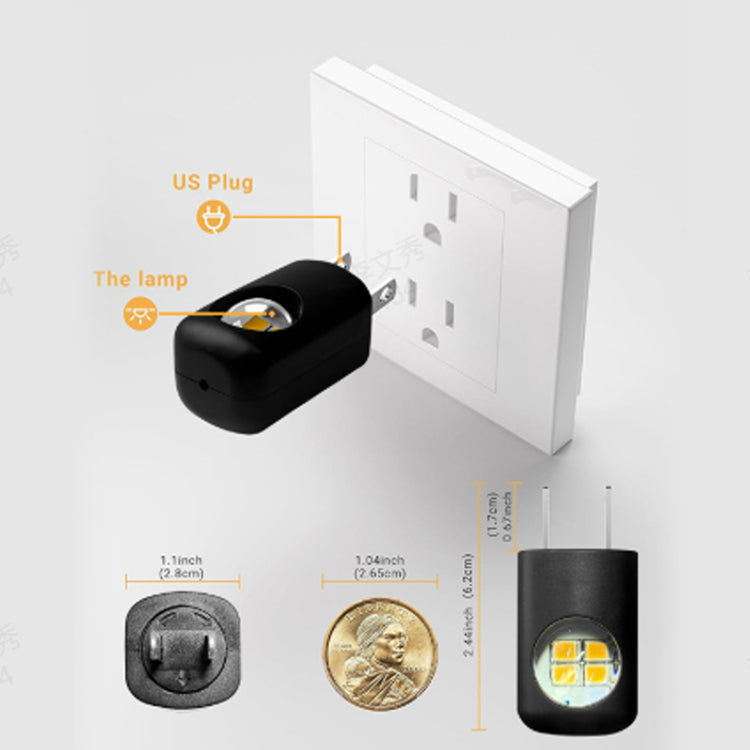 Koop 1 krijg 1 gratis✨Slimme LED-wandcontactdoos nachtlampje met automatische dimmer