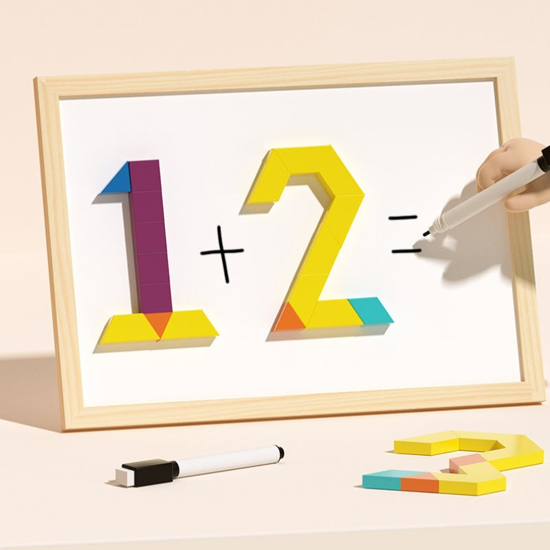 🎁Vroege kerstuitverkoop 49% KORTING🔥Houten magnetische patroonblokkenpuzzel set🧩