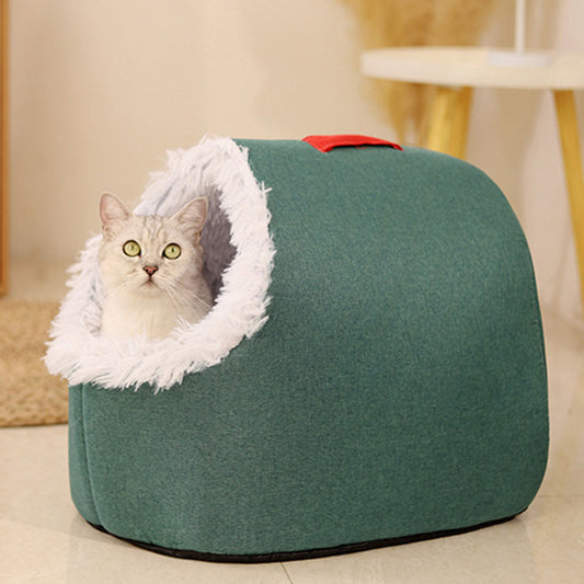 🐾❄️ Winter Warm Huisdiergrot Bed – Gezellig onderkomen, geïsoleerd en stijlvol neutraal ontwerp!