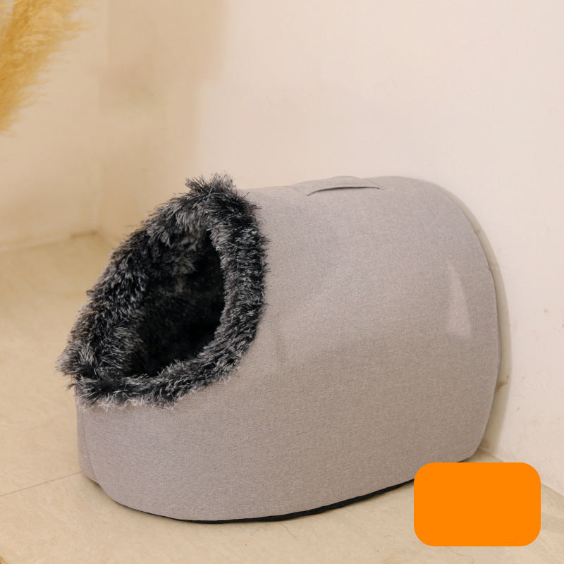 🐾❄️ Winter Warm Huisdiergrot Bed – Gezellig onderkomen, geïsoleerd en stijlvol neutraal ontwerp!