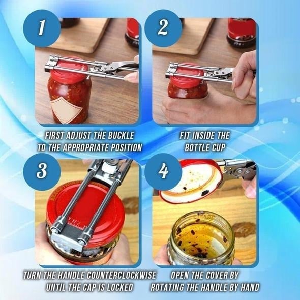 💪 Gemakkelijk Deksels Openen – Verstelbare RVS Blikopener met Antislip Grip! 🍶🔧