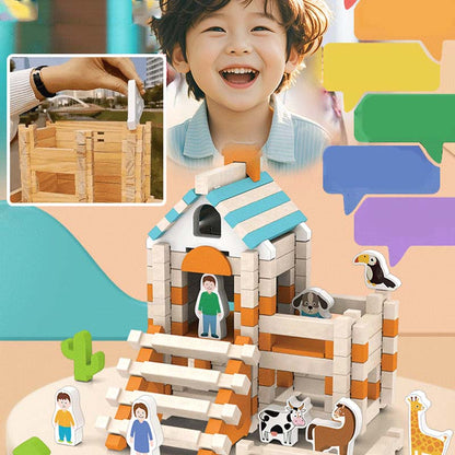 Educatieve houten bouwstenen
