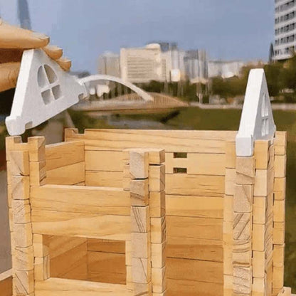 Educatieve houten bouwstenen