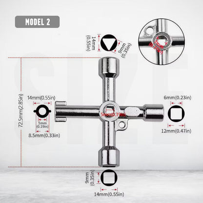 Multi-Functional Utilities Key Wrench