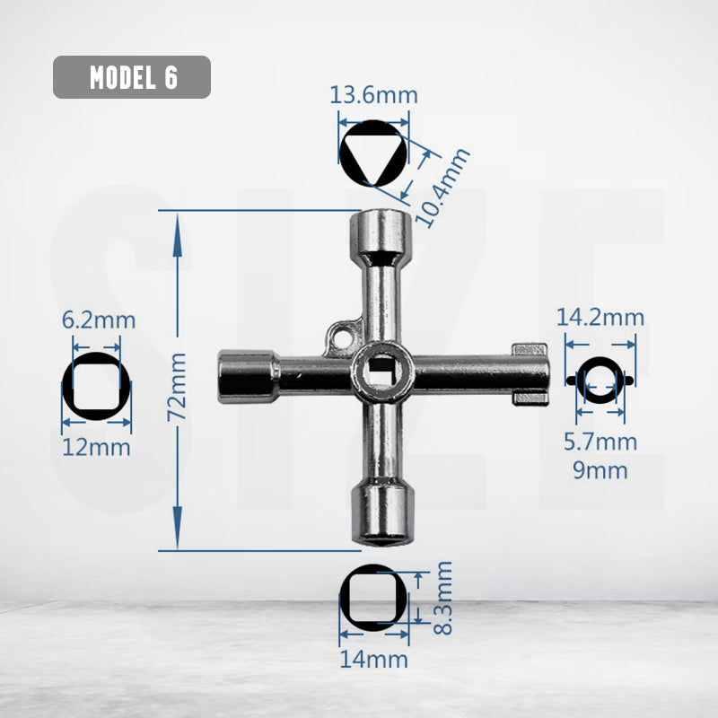 Multi-Functional Utilities Key Wrench