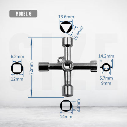 Multi-Functional Utilities Key Wrench