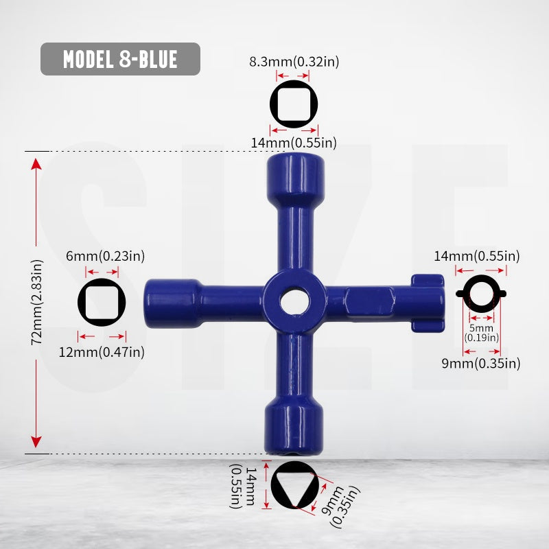 Multi-Functional Utilities Key Wrench