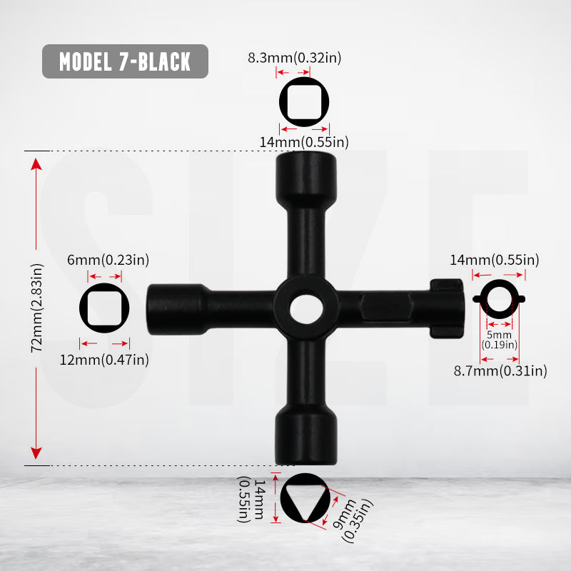 Multi-Functional Utilities Key Wrench