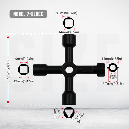 Multi-Functional Utilities Key Wrench