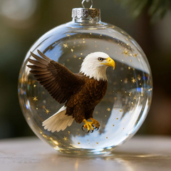 Nature's Vogel Ornament in Glaslook Bolvorm