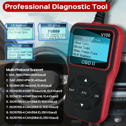 🎉Nieuwjaars Cadeau 50% KORTING!🔧Multifunctionele OBD II Motor Foutcodelezer - Snel Fouten Lezen/Wissen & Realtime Bewaking: Compatibel Met Meeste Benzinevoertuigen (Na 1996!)