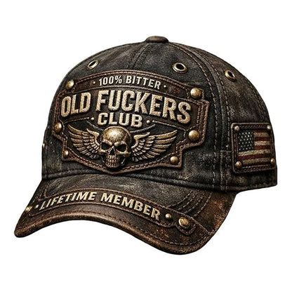 ⏳Tijdelijke aanbieding: 50% Korting⏰ Old Fuckers Club Vintage Geborduurde Pet🧢