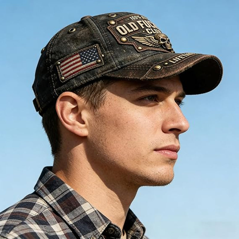 ⏳Tijdelijke aanbieding: 50% Korting⏰ Old Fuckers Club Vintage Geborduurde Pet🧢