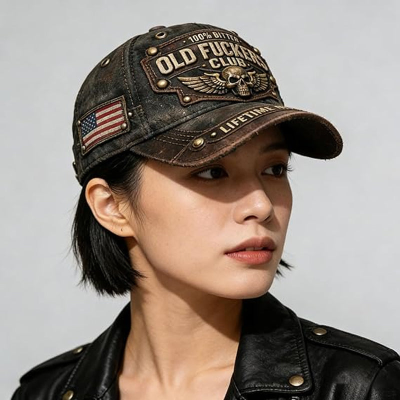 ⏳Tijdelijke aanbieding: 50% Korting⏰ Old Fuckers Club Vintage Geborduurde Pet🧢