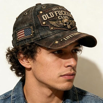 ⏳Tijdelijke aanbieding: 50% Korting⏰ Old Fuckers Club Vintage Geborduurde Pet🧢