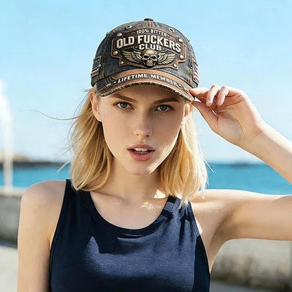 ⏳Tijdelijke aanbieding: 50% Korting⏰ Old Fuckers Club Vintage Geborduurde Pet🧢