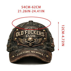 ⏳Tijdelijke aanbieding: 50% Korting⏰ Old Fuckers Club Vintage Geborduurde Pet🧢