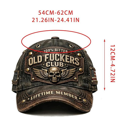 ⏳Tijdelijke aanbieding: 50% Korting⏰ Old Fuckers Club Vintage Geborduurde Pet🧢